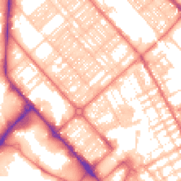 Daytime road noise heatmap for LA14 1LY