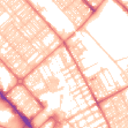 Daytime road noise heatmap for LA14 1QS