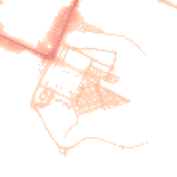 Daytime road noise heatmap for LA14 2QR