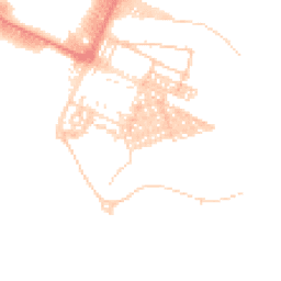 Daytime road noise heatmap for LA14 2QY