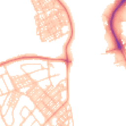 Daytime road noise heatmap for LA14 3HU