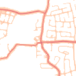 Daytime road noise heatmap for LA14 4JB