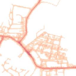 Daytime road noise heatmap for LA18 4AN