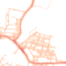 Daytime road noise heatmap for LA18 4AW