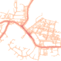 Daytime road noise heatmap for LA18 4BT