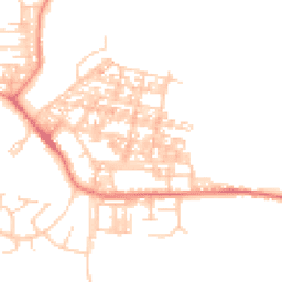 Daytime road noise heatmap for LA18 4DH