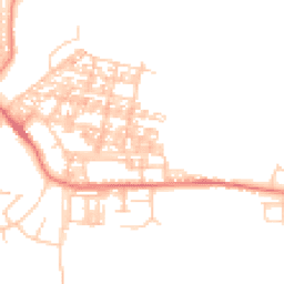 Daytime road noise heatmap for LA18 4DJ