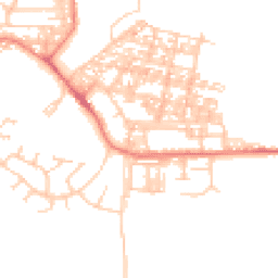 Daytime road noise heatmap for LA18 4EA