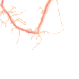 Daytime road noise heatmap for LA18 4ER