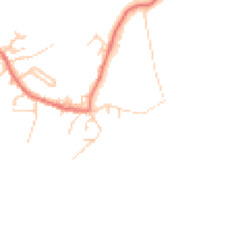 Daytime road noise heatmap for LA18 4HT
