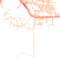 Daytime road noise heatmap for LA18 4LA