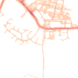 Daytime road noise heatmap for LA18 4LR