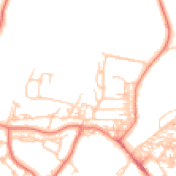 Daytime road noise heatmap for LA18 5AU