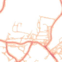 Daytime road noise heatmap for LA18 5DF