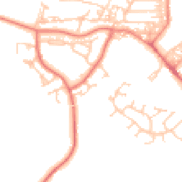 Daytime road noise heatmap for LA18 5LE