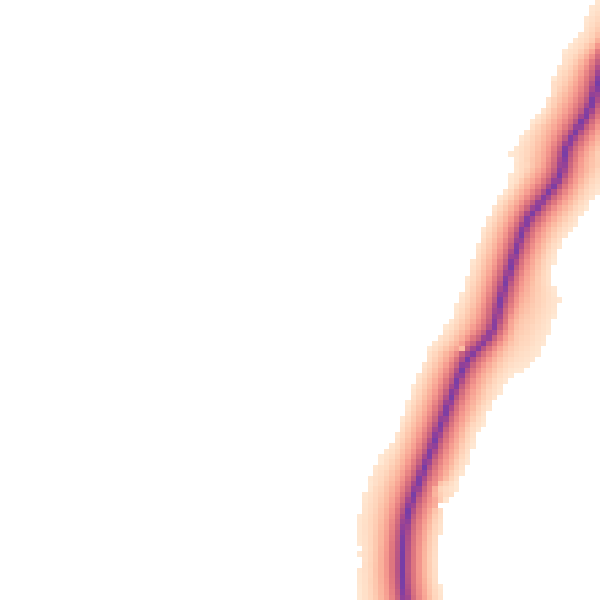 Daytime road noise heatmap for LA2 0AJ