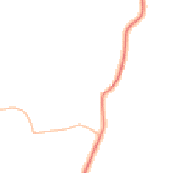 Night-time road noise heatmap for LA2 0AN