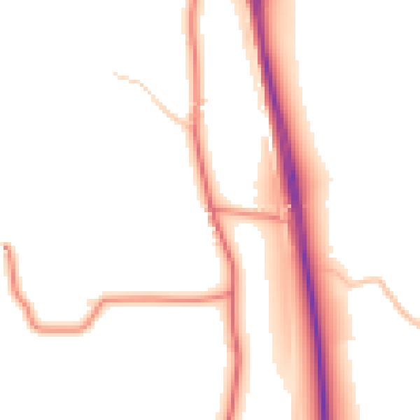 Daytime road noise heatmap for LA2 0AP