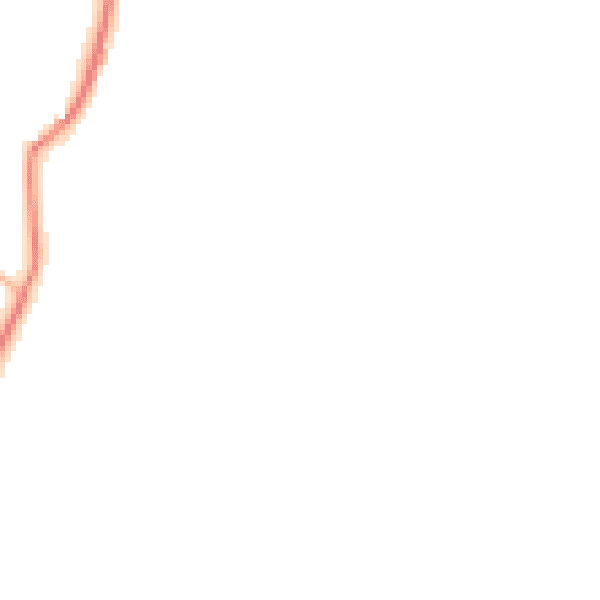Night-time road noise heatmap for LA2 0BG