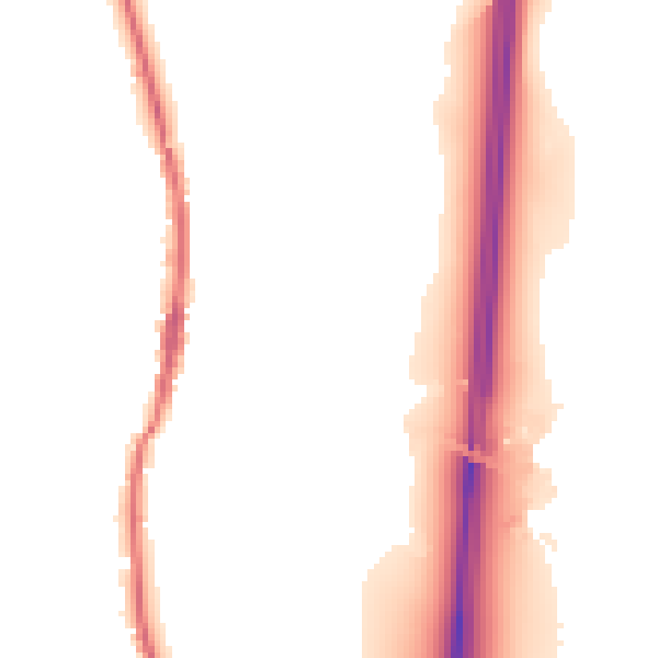Night-time road noise heatmap for LA2 0BJ