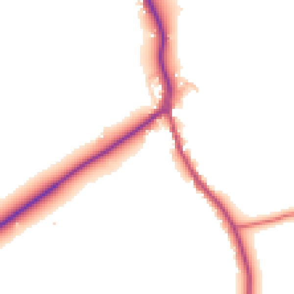 Daytime road noise heatmap for LA2 0DD
