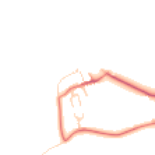 Daytime road noise heatmap for LA2 0DE