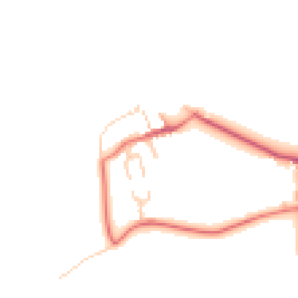 Daytime road noise heatmap for LA2 0DH