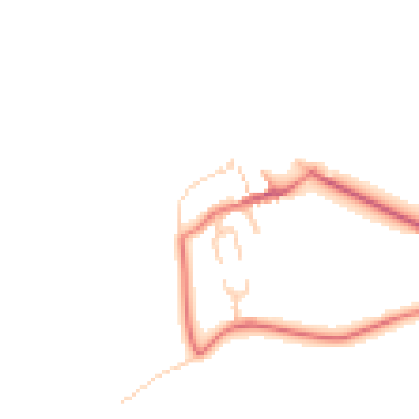 Daytime road noise heatmap for LA2 0DJ