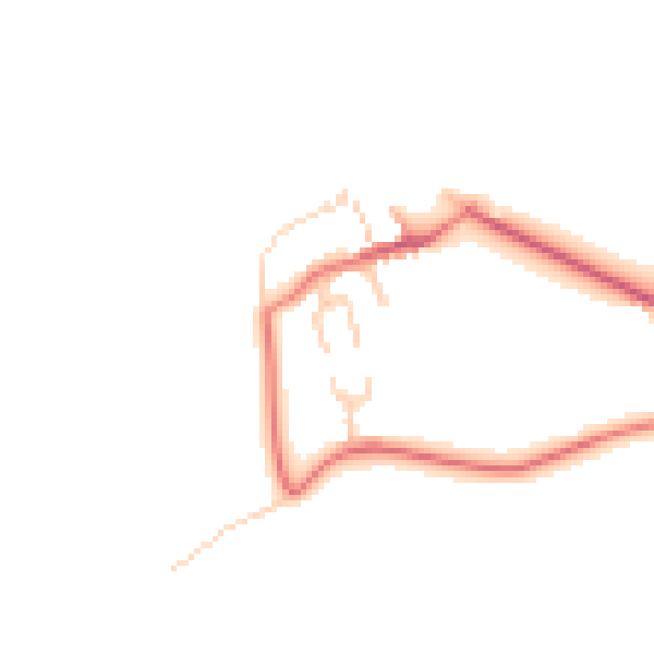 Daytime road noise heatmap for LA2 0DN