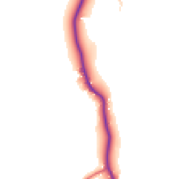 Daytime road noise heatmap for LA2 0DP