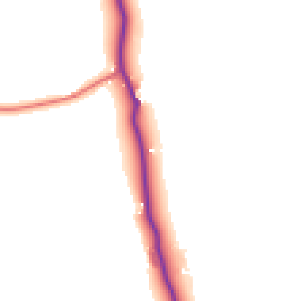 Daytime road noise heatmap for LA2 0DS