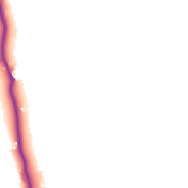 Daytime road noise heatmap for LA2 0DT