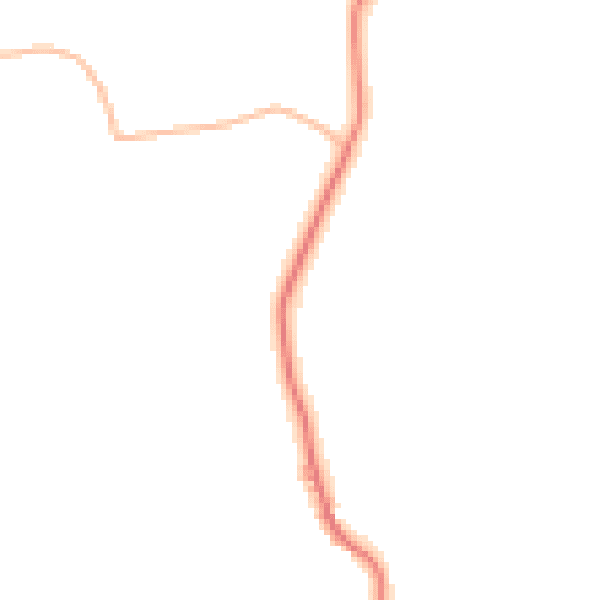 Night-time road noise heatmap for LA2 0DW