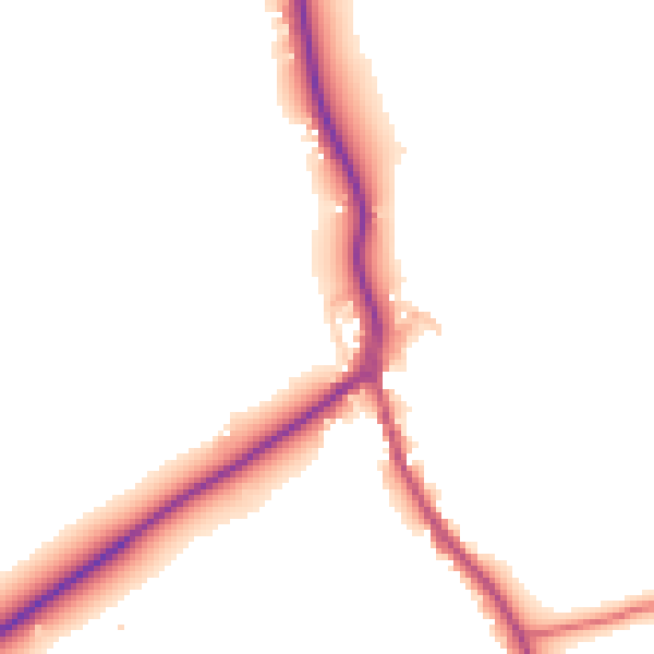 Daytime road noise heatmap for LA2 0ED