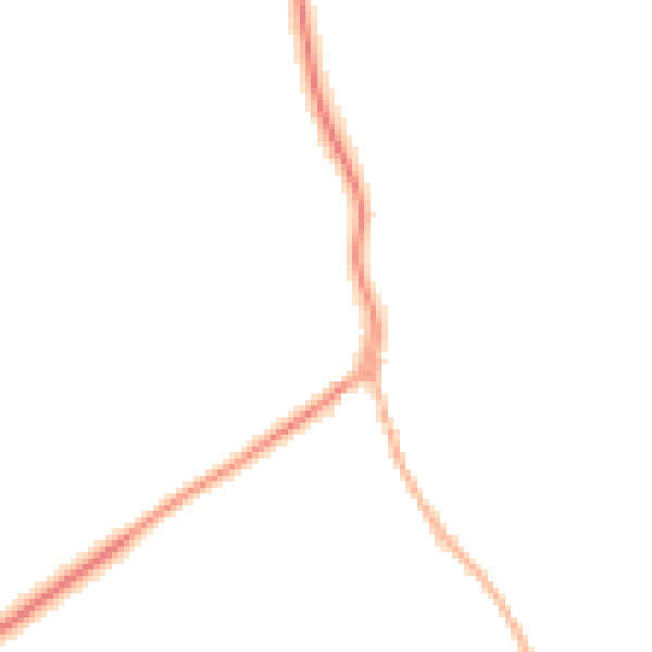 Night-time road noise heatmap for LA2 0ED