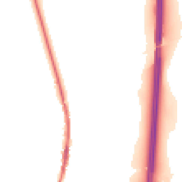 Night-time road noise heatmap for LA2 0EY
