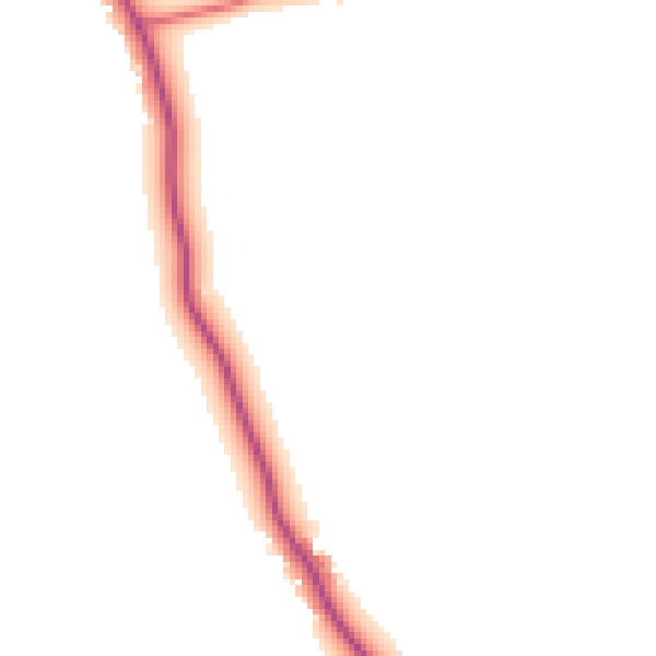 Daytime road noise heatmap for LA2 0GZ