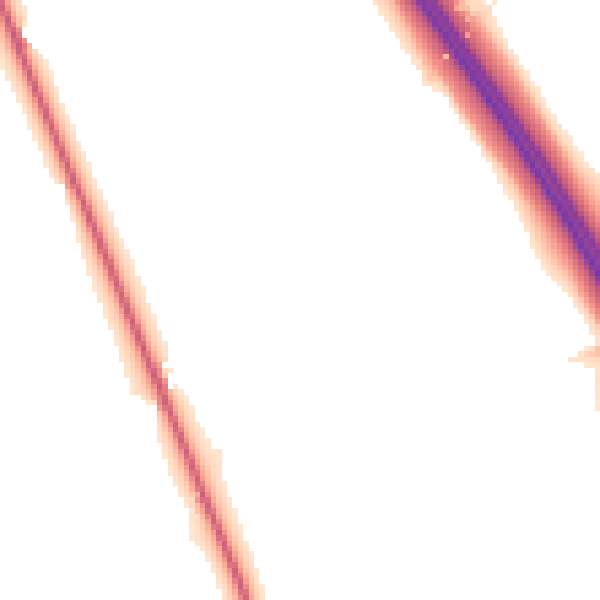 Night-time road noise heatmap for LA2 0HR
