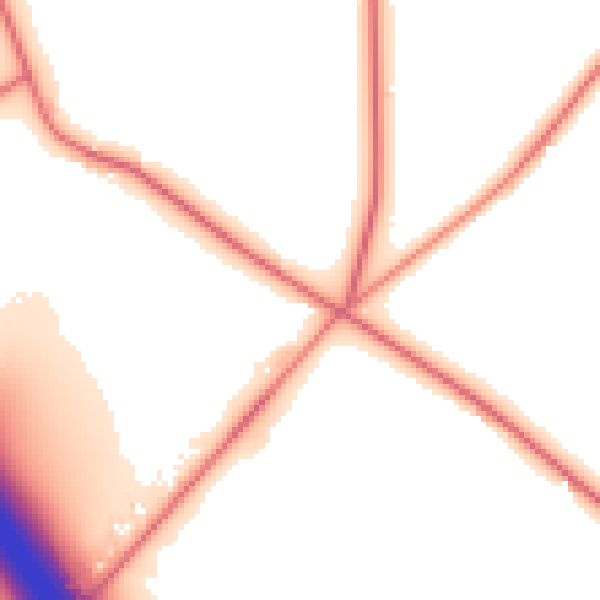 Daytime road noise heatmap for LA2 0JF