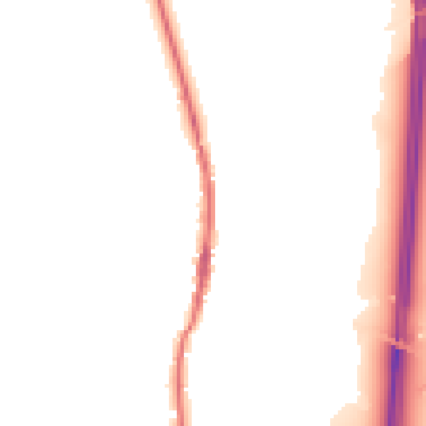 Night-time road noise heatmap for LA2 0JW