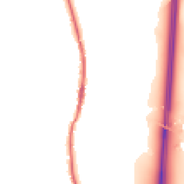Night-time road noise heatmap for LA2 0NE