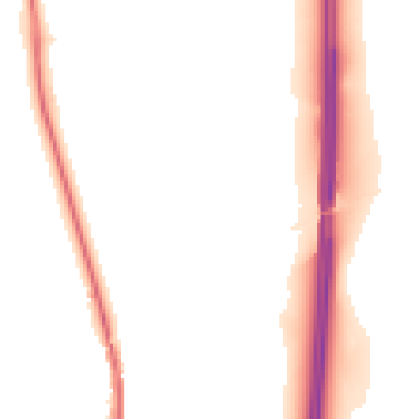 Night-time road noise heatmap for LA2 0PP