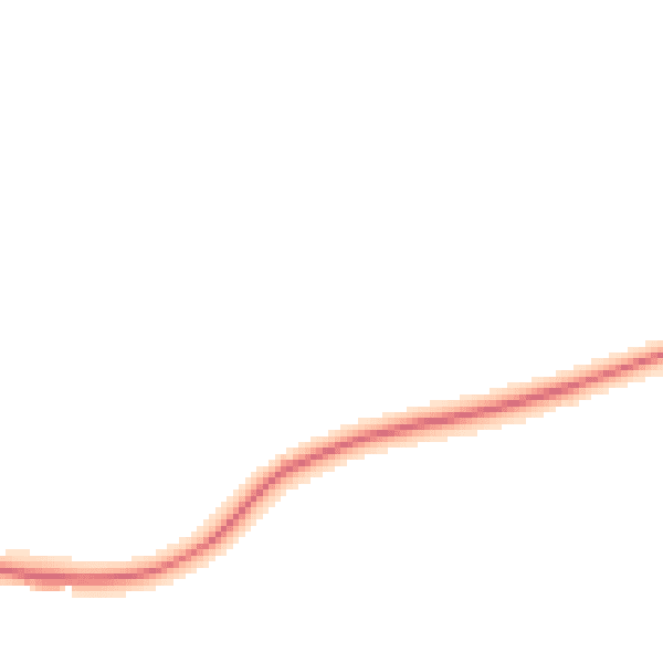 Night-time road noise heatmap for LA2 6FD