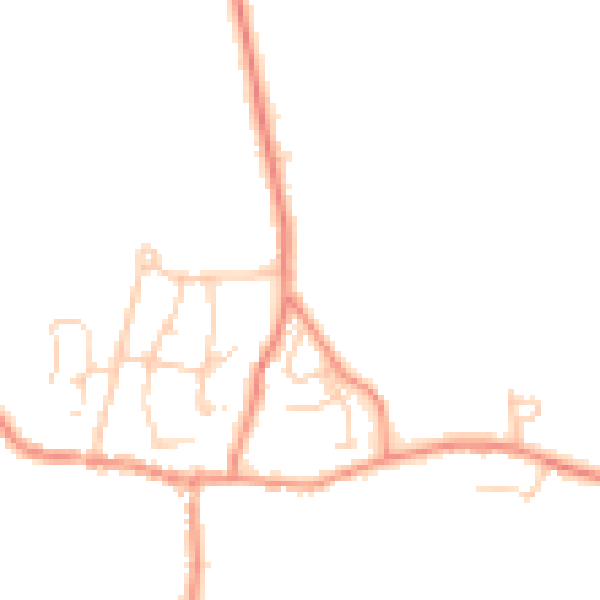 Daytime road noise heatmap for LA2 7AE