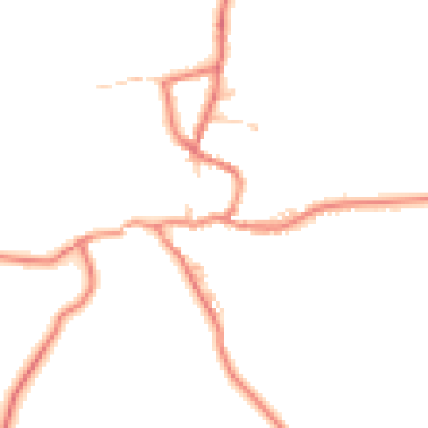 Daytime road noise heatmap for LA2 7DS