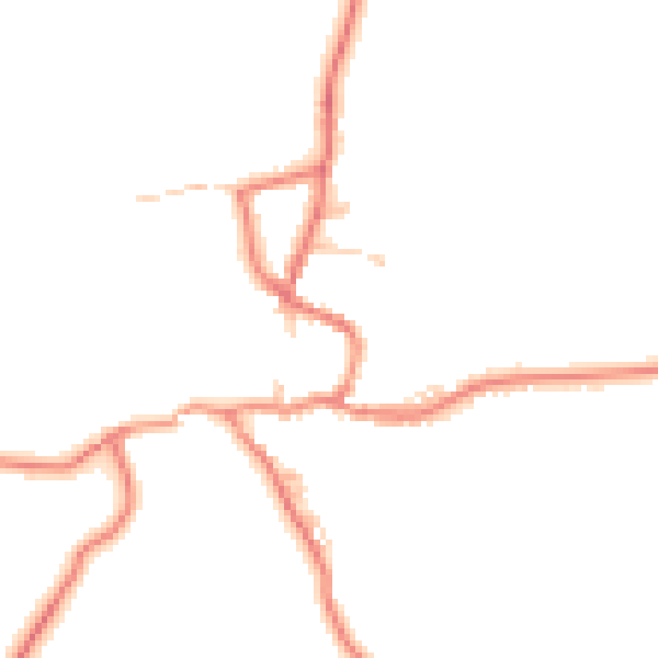 Daytime road noise heatmap for LA2 7ED