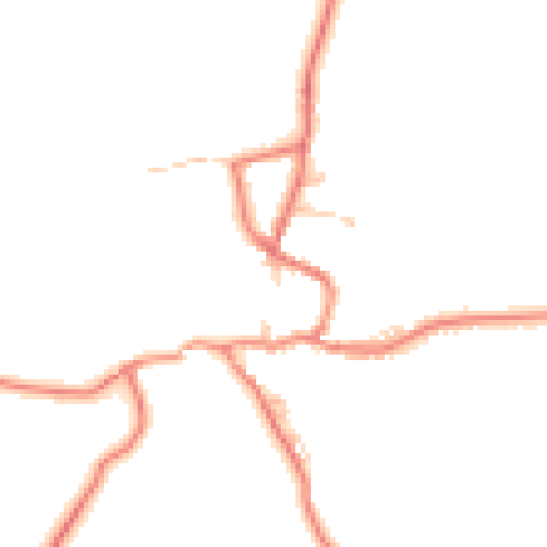 Daytime road noise heatmap for LA2 7EE