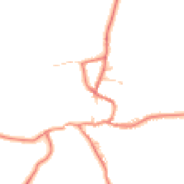 Daytime road noise heatmap for LA2 7EG