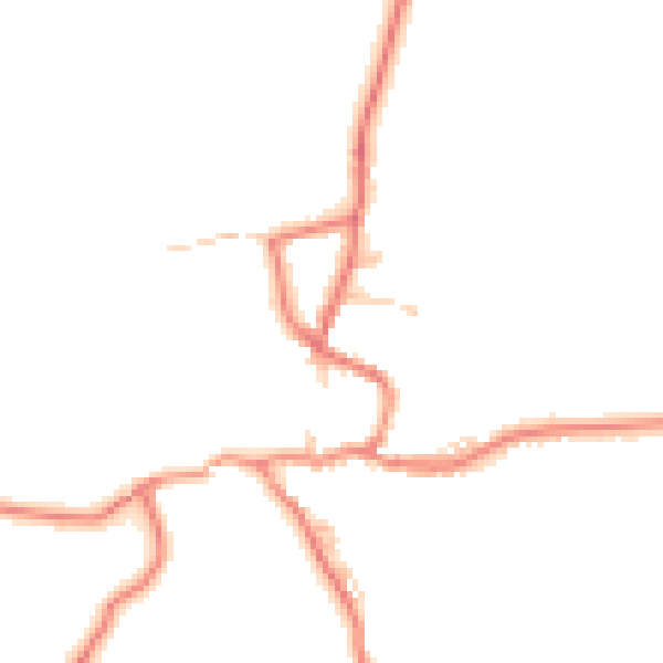 Daytime road noise heatmap for LA2 7EJ