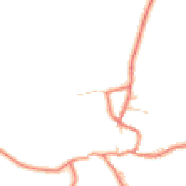 Daytime road noise heatmap for LA2 7ES